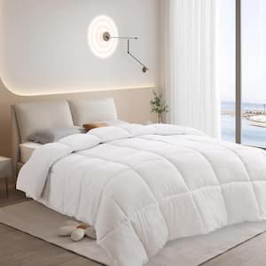 White Duvet Insert Polyester Comforter Queen with Corner Tabs and Ultra Soft Fiber Material