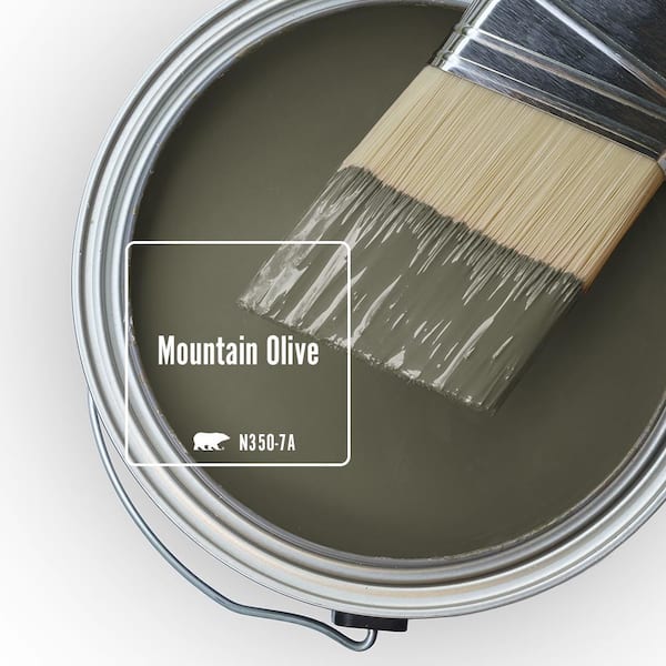 BEHR PREMIUM 1 qt. #N350-7A Mountain Olive Satin Enamel Urethane