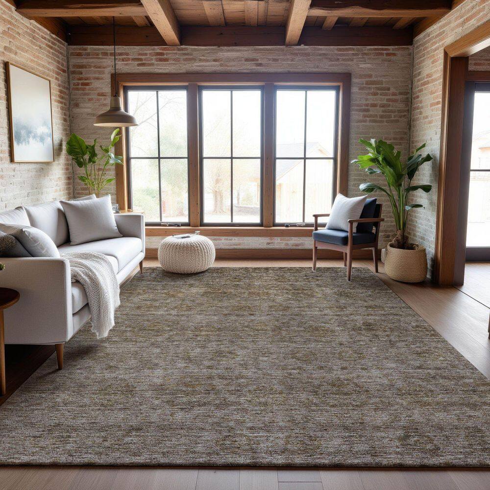 Mayfield Premium Machine Washable Abstract AMF1170 Brown 5 ft. x 7 ft. 6 in. Area Rug price history on PriceWatchPro