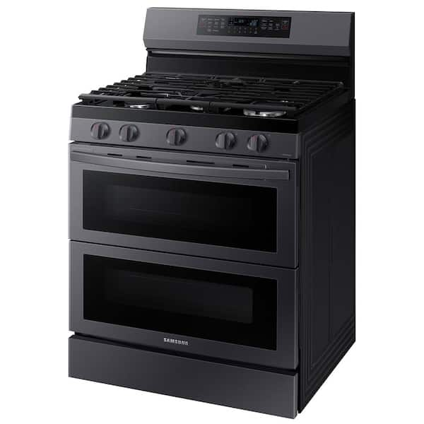 Samsung 30-in 5 Burners 3.4-cu ft / 2.5-cu ft Self-cleaning Air