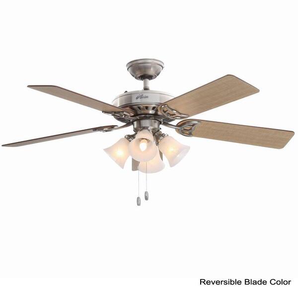 Hunter Studio Series 52 In Indoor Brushed Nickel Ceiling Fan With Light Kit 53064 - Hunter 52 Inch Ceiling Fan With 4 Lights