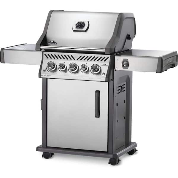 Rogue 3-Burner Propane Gas Grill in Stainless Steel with Infrared Rear and Side Burners