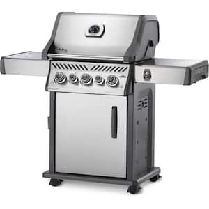 Rogue 3-Burner Propane Gas Grill in Stainless Steel with Infrared Rear and Side Burners