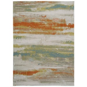 Water Color Multicolored 8 ft. x 10 ft. Area Rug