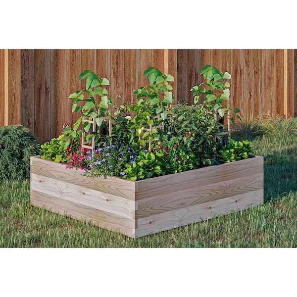 36 in. x 36 in. x 10.5 in H Ground Cedar Planter