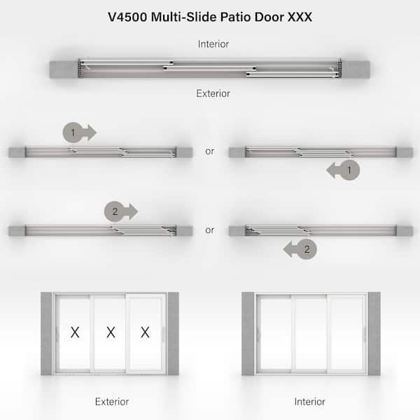 JELD-WEN 72 in. x 80 in. V-2500 White Vinyl Left-Hand Full Lite