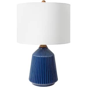 Lennon 26 in. Blue Indoor Table Lamp