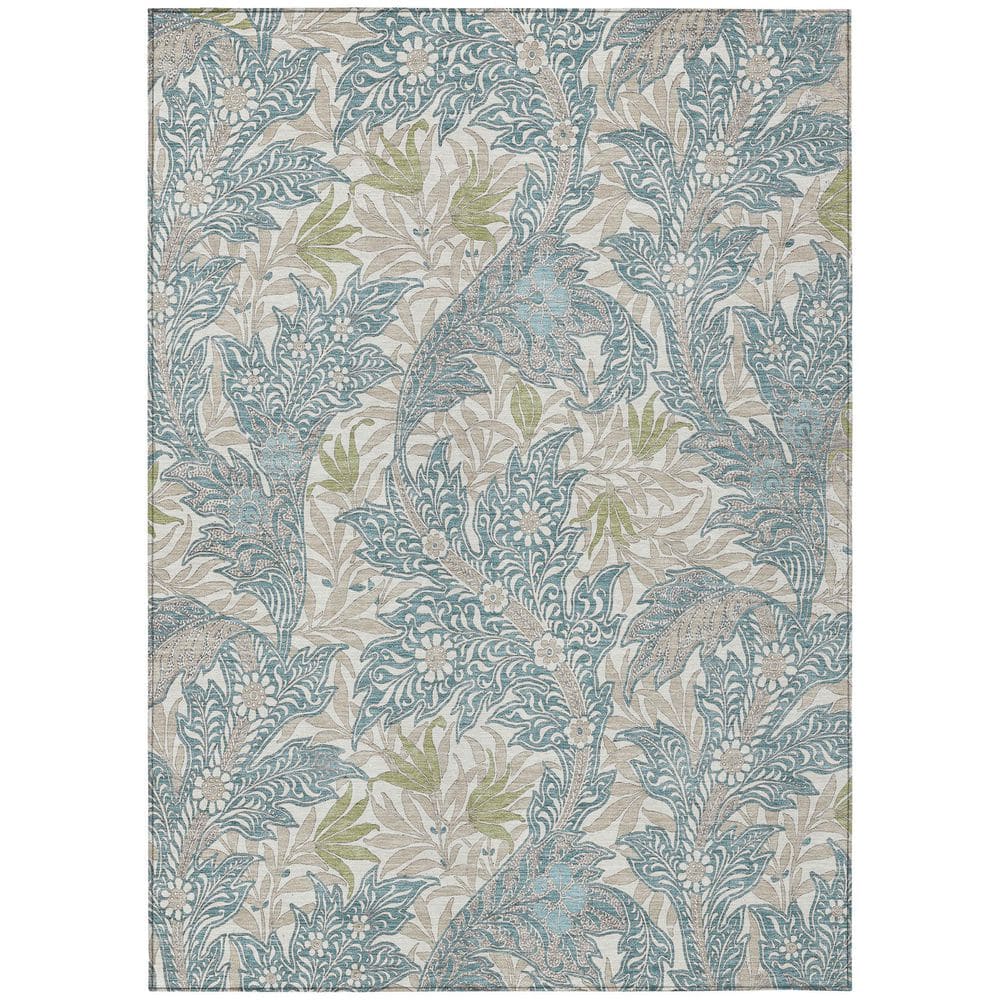 Chantille Machine Washable Indoor/Outdoor Abstract ACN2753 Teal 5 ft. x 7 ft. 6 in. Area Rug price history on PriceWatchPro