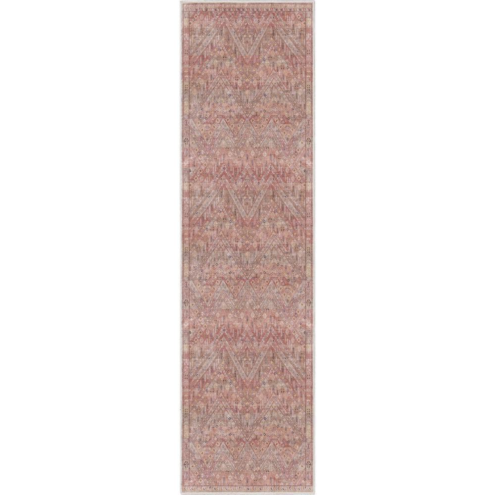Red 2 ft. 3 in. x 24 ft. 9 in. Asha Anya Vintage Tribal Runner Area Rug price history on PriceWatchPro