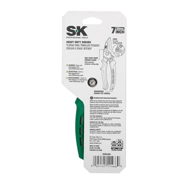 SK SK 7in Drop Forged Shears Aviation Snips SK02400 - The