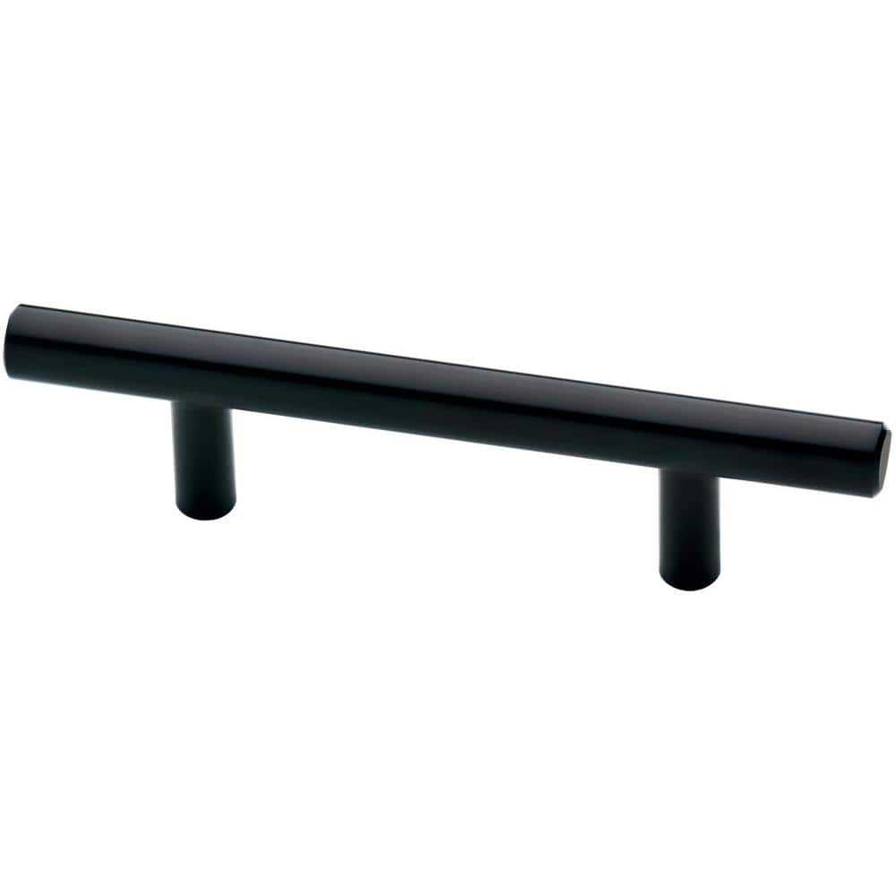 Liberty 6 Pack Steel Bar 3 in (76 mm) Modern Matte Black Cabinet