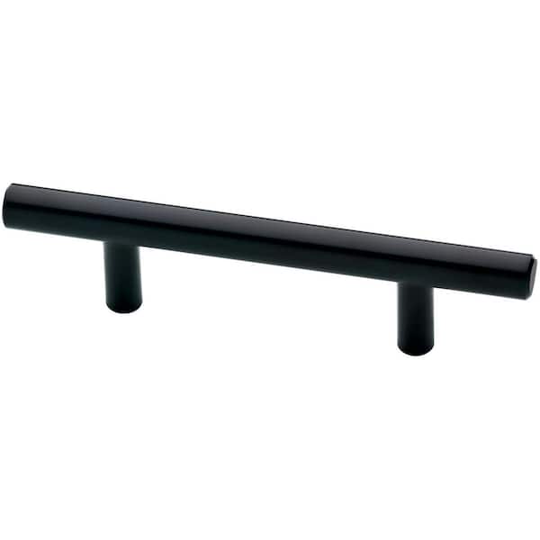 Liberty 6-Pack Steel Bar 3 in. (76 mm) Modern Matte Black Cabinet Drawer Pulls