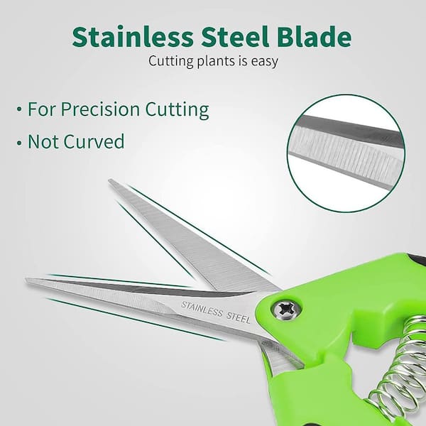 6.5 Inch Stainless Steel Curved Straight Blade Gardening Hand Pruner P