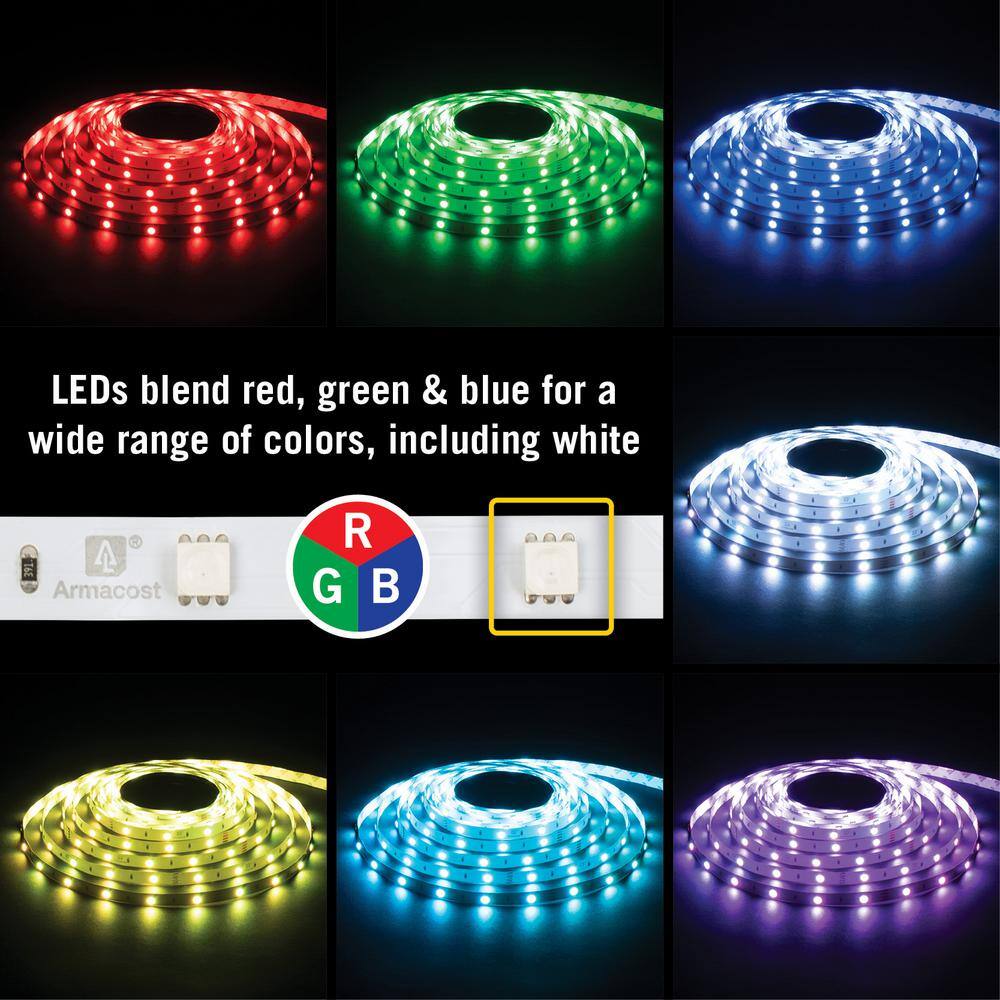 8ft Multi-Color RGB LED Tape Light with 30 LEDs per Meter