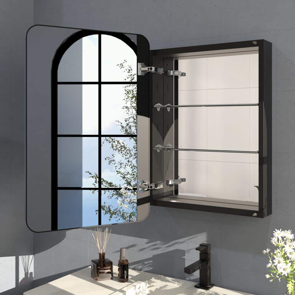 Hermitage Bath 20 in. W x 26 in. H Rectangular Framed Recessed/Surface ...