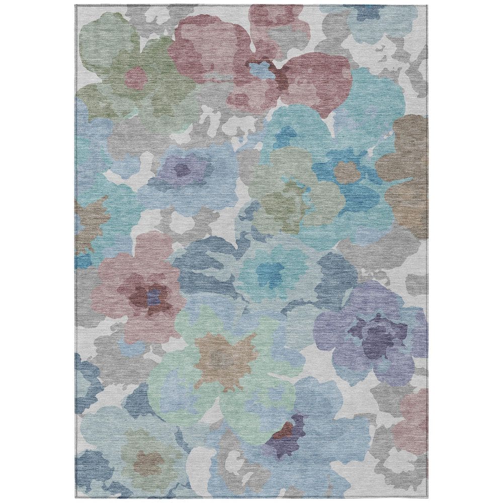 Chantille Machine Washable Indoor/Outdoor Abstract ACN2586 Silver 3 ft. x 4 ft. Area Rug price history on PriceWatchPro