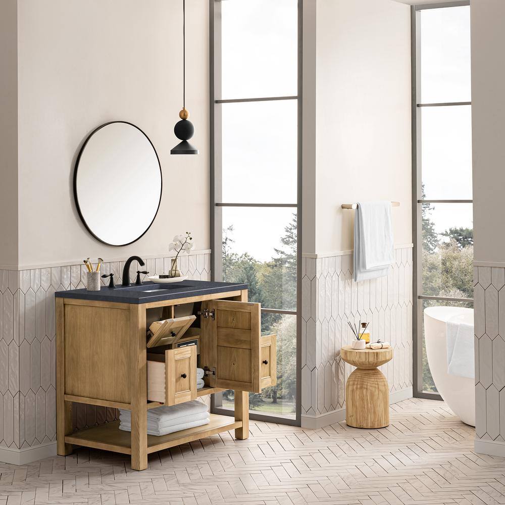 Breckenridge 36" Light Oak Single Vanity Base with Shelf
