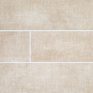 Cambric Beige 4 in. x 16 in. Textured Subway Ceramic Wall Tile (10.333 sq. ft./Case)