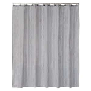 Hopscotch 72 in. Gray Shower Curtain