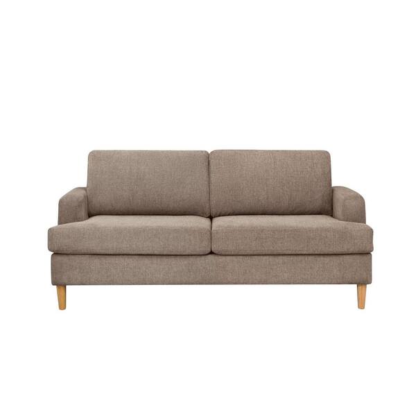 Winnick 73.6 in. Modern Scandinavian Square Arm Upholstered Sofa in Flax