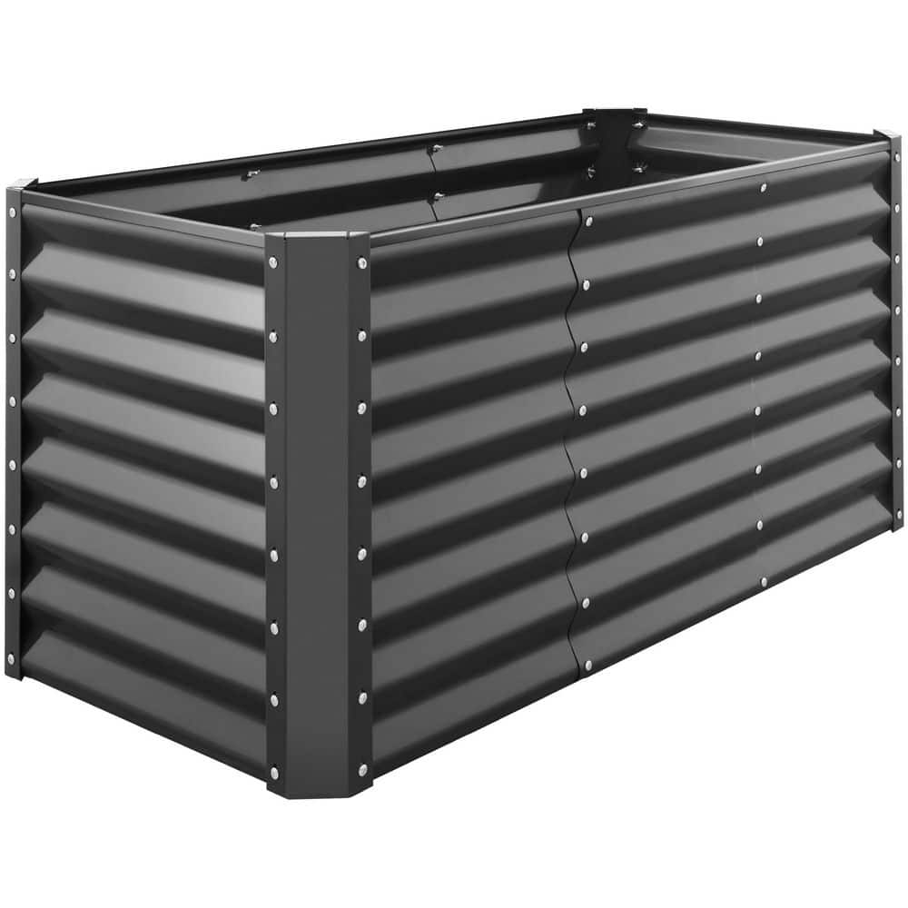 Best Choice Products 4 ft. x 2 ft. x 2 ft. Gray Rectangular Steel