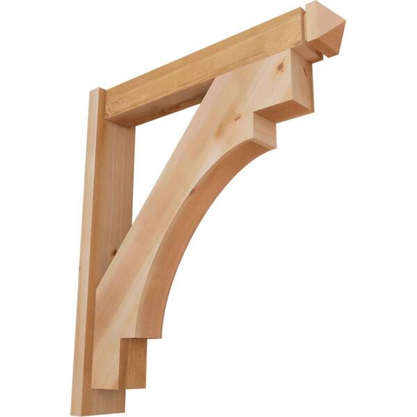 Ekena Millwork 6 in. x 34 in. x 30 in. Western Red Cedar Merced Arts and Crafts Smooth Outlooker
