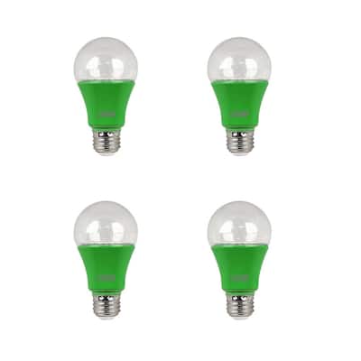 9-Watt Equivalent A19 Medium E26 Base LED Non-Dimmable Indoor and Greenhouse Full Spectrum Plant Grow Light Bulb(4-Pack)