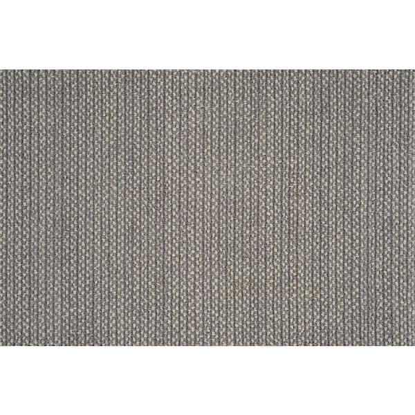 Natural Harmony Panorama Tweed Battleship Custom Area Rug with Pad