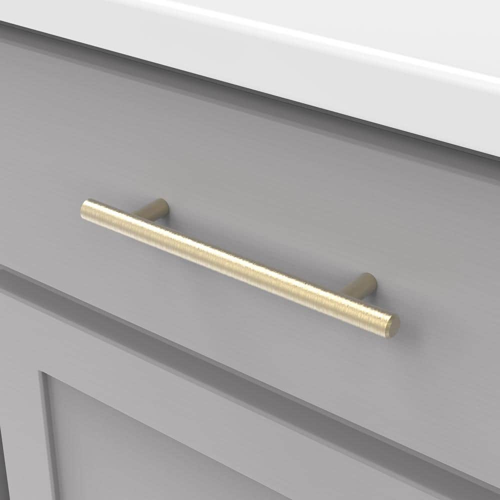 Champagne Bronze Modern Bar Pulls with Mounting Hardware