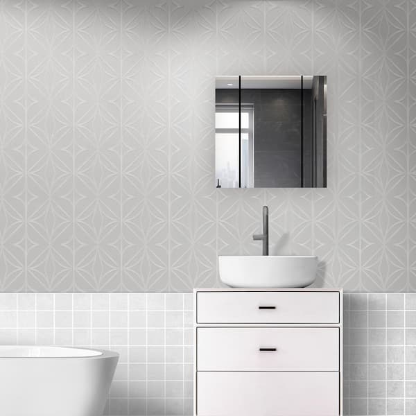 Royale 36 in W x 30 in. H Rectangular Tri-View Medicine Cabinet with Mirror Defogger and 3X Removeable Magnifying Mirror