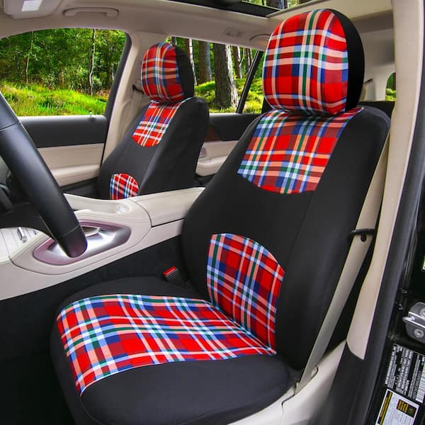 Full Set Car Seat Covers-Universal Waterproof Full Set Breathable 5-Seats  Car Seat Cover Cushion Black&White Black&Red Brown Red Beige