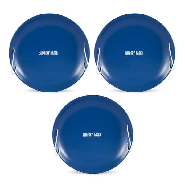 Slippery Racer ProDisc 26 in. Heavy-Duty Metal Saucer Sled with Rope Handles (3-Pack)