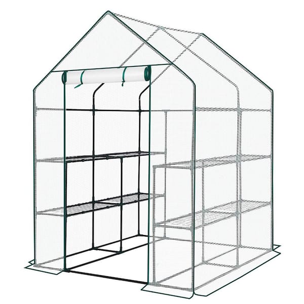 56 in. W x 56 in. D x 77 in. H PE-Covered Portable Greenhouse