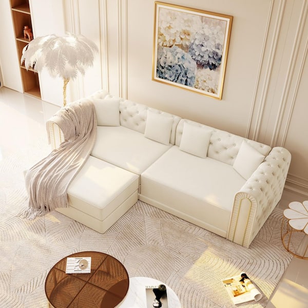 90.6 Velvet King Size Convertible Sle...