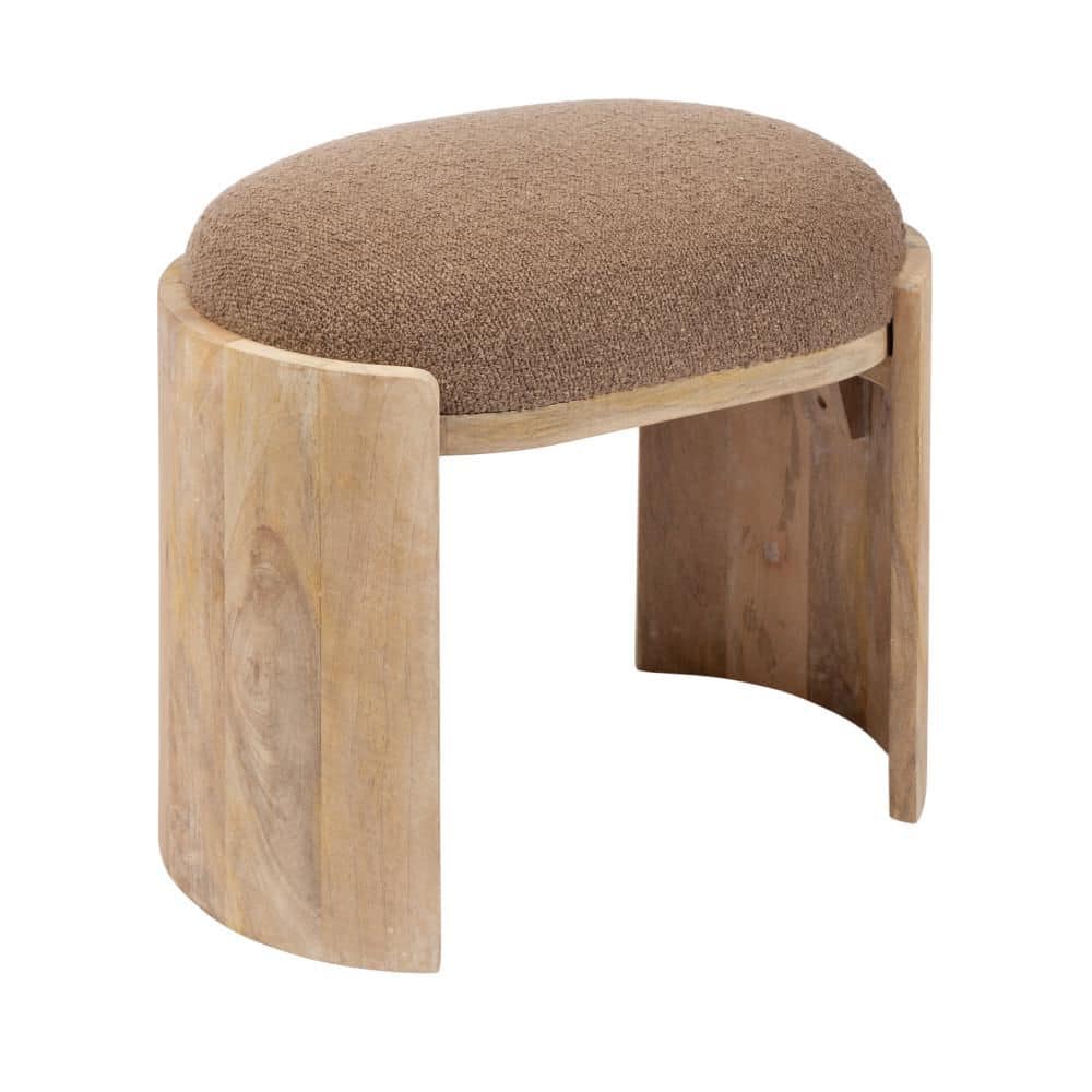 Capella Natural Beige Fabric Capsule Accent Small (Under 22 in.) Ottoman
