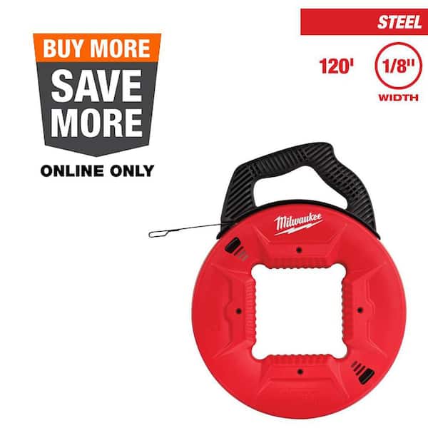 Milwaukee 1/8 in. x 120 ft. Steel Fish Tape