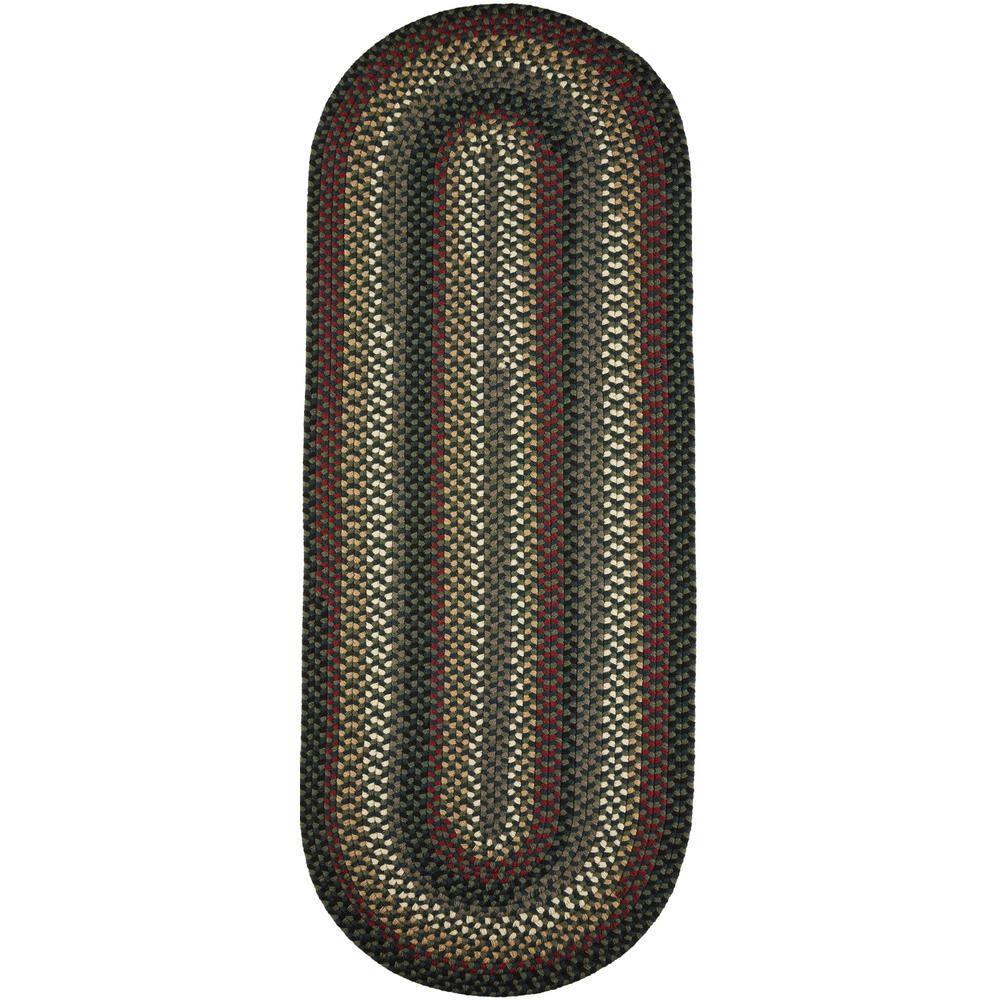 Country Medley Spruce Green Multi 2 ft. x 8 ft. Indoor/Outdoor Braided Runner Rug price history on PriceWatchPro