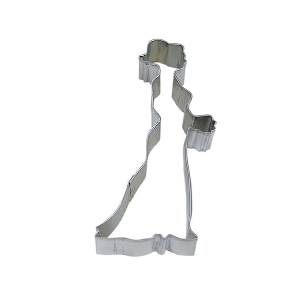 CybrTrayd 12-Piece 5 in. Bride Tinplated Steel Cookie Cutter & Cookie Recipe