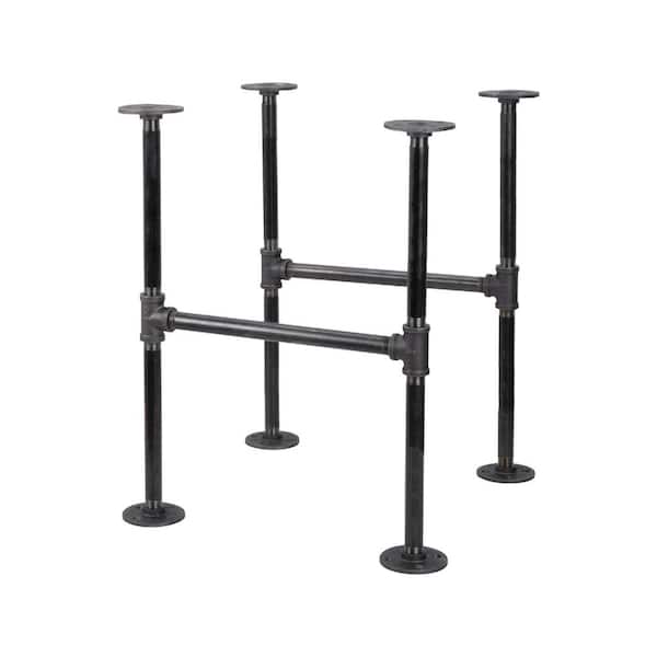 Pipe Decor 1 2 In Black 16 5, Industrial Pipe Table Legs Home Depot