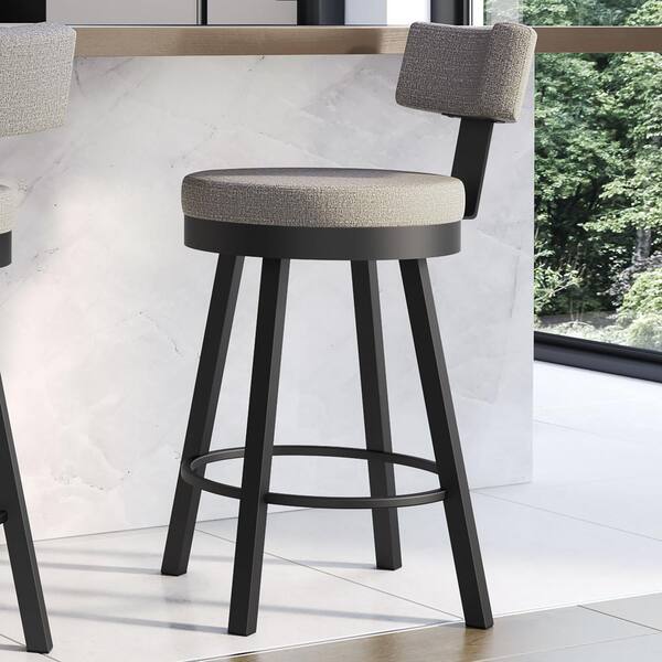 Amisco's Uplift Adjustable Screw Stool with Low Back • Barstool Comforts