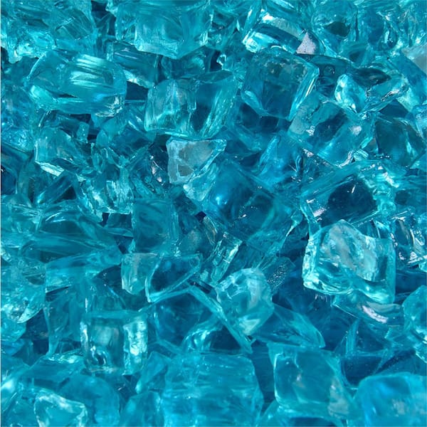 MSI 0.25 cu. ft. 0.5 in. 20 lbs. Quantum Saphire Blue Fire Glass Pebbles  LHDBLUE.5CU20 - The Home Depot
