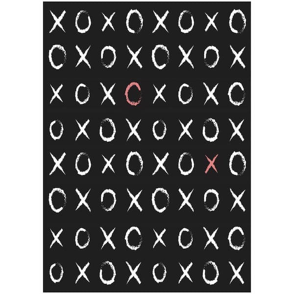Nourison Imagination Black 4 ft. x 5 ft. Graphic Contemporary Area Rug