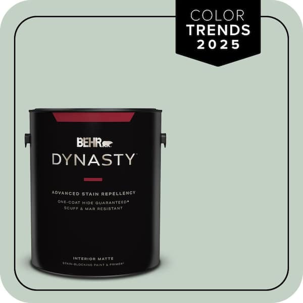 BEHR DYNASTY 1 gal. #PPU11-13 Frosted Jade One-Coat Hide Matte Interior Stain-Blocking Paint & Primer