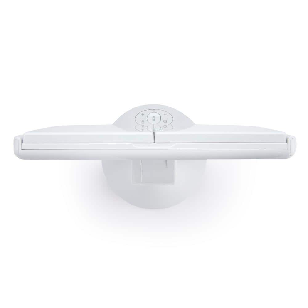Luxe 10x Magnification White Bluetooth Makeup Mirror with LED Lighting