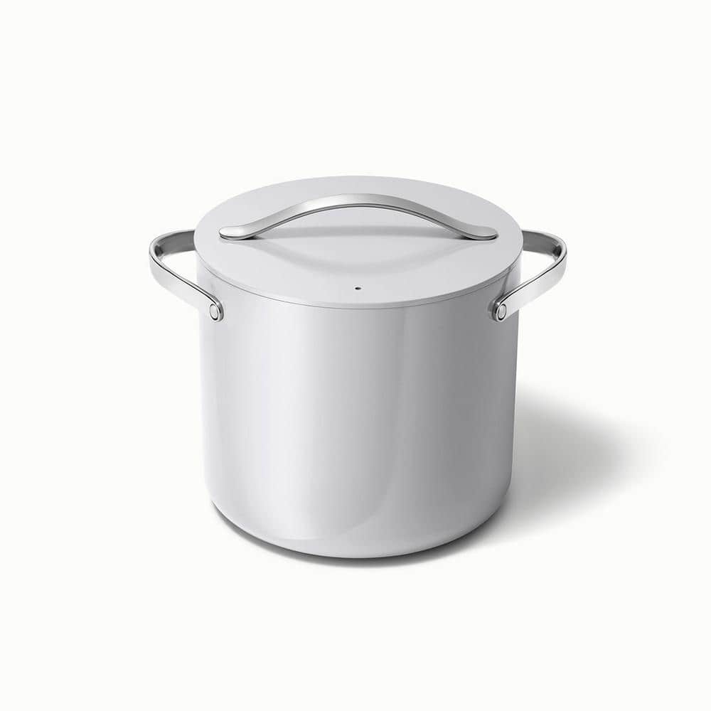 Gray Ceramic Nonstick 12 Qt Stock Pot with Lid