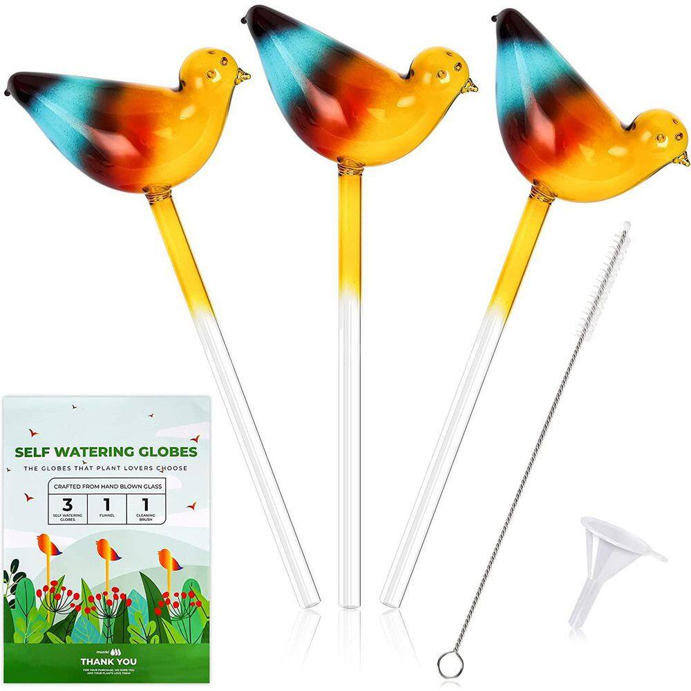 Plant Watering Ball, HandBlown Clear Glass Watering Ball, Suitable for Indoor and Outdoor