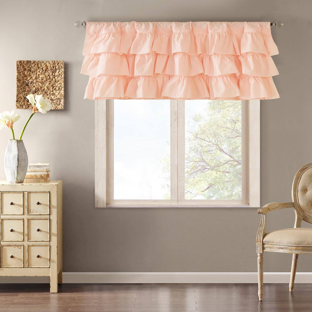 White Cotton Oversized Ruffle Rod Pocket Valance