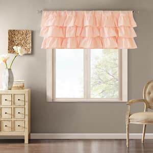 Joycelyn 18 in. L x 50 in. W in White Cotton Light Filtering Valance