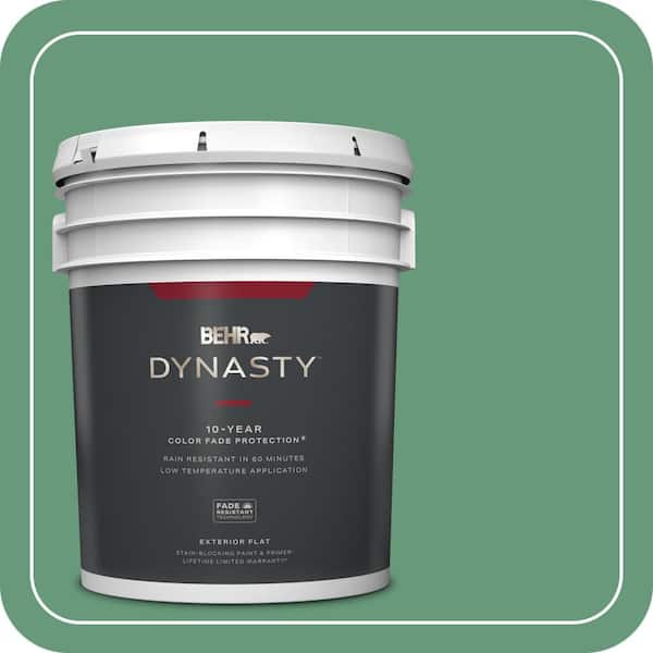 BEHR DYNASTY 5 gal. #470D-5 Herbal Flat Exterior Stain-Blocking Paint & Primer