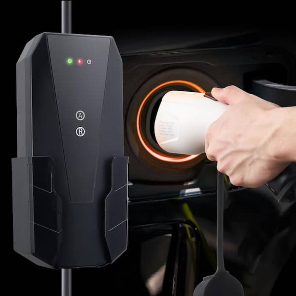 Level 1 Plus 2 Portable EV Charger 16 Amp 120-Volt or 240-Volt Electric Vehicle Charger with 28 ft. Charging Cable Plug